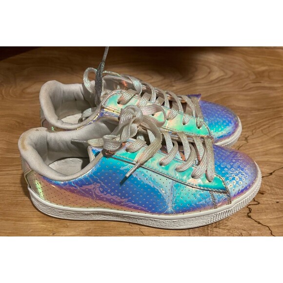 Qupid Womens Shoes SHINY PINK METALLIC FASHION SNEAKERS SIZE 6 - Picture 1 of 6